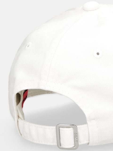 HUGO czapka z daszkiem bawełniana Cara-Valentine kolor beżowy 50557038