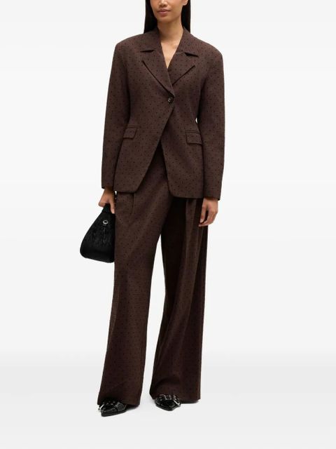 GANNI polka-dot pleated trousers - Brown - zdjęcie produktu nr 2