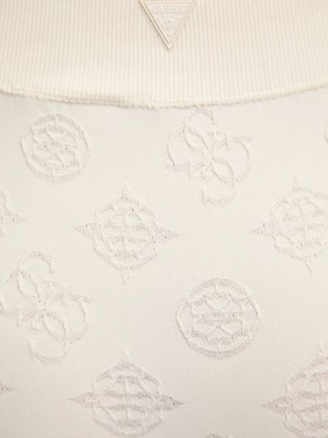 Guess legginsy PEONY damskie kolor beżowy z aplikacją V5YB09 Z3OA0