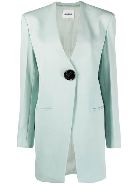 Jil Sander single-button wool blazer - Green - zdjęcie produktu nr 1