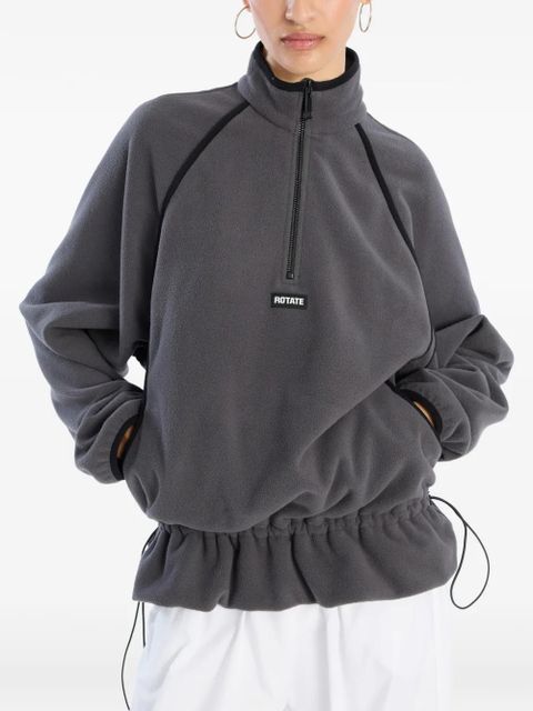 ROTATE BIRGER CHRISTENSEN half-zip fleece sweater - Grey