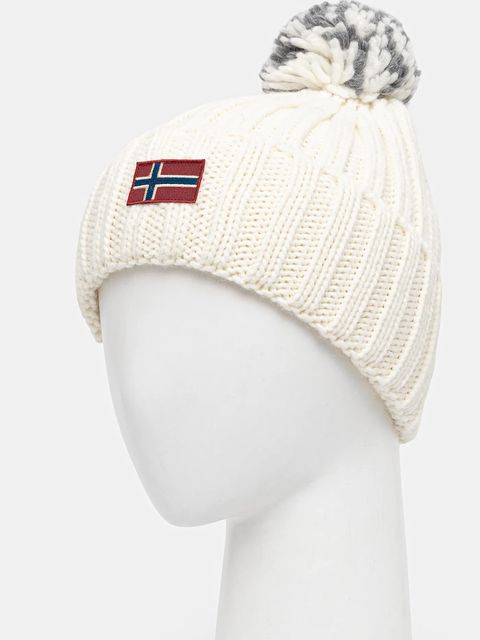 Napapijri czapka z domieszką wełny Semiury kolor beżowy NP0A4GKCN1J1 - zdjęcie produktu nr 2