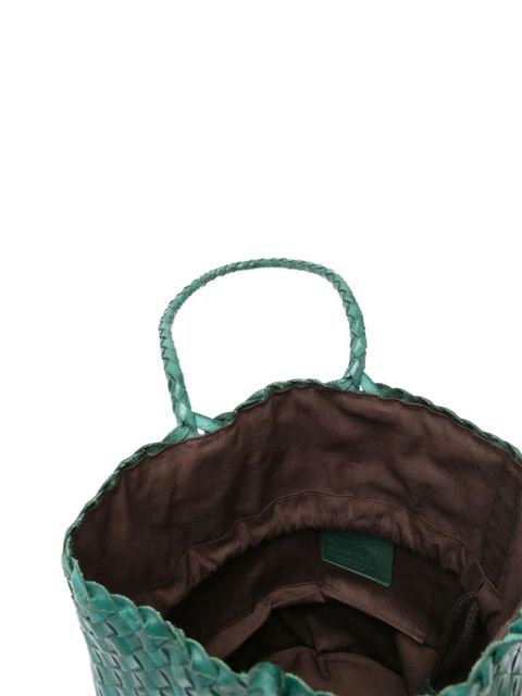 DRAGON DIFFUSION Jacky interwoven leather bucket bag - Green