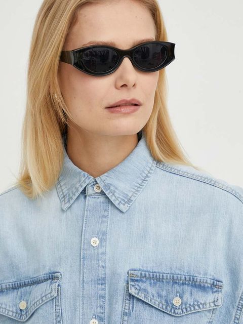 G-Star sukienka jeansowa kolor niebieski mini prosta