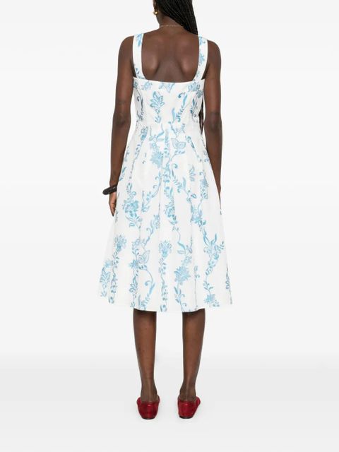 ETRO floral midi dress - White