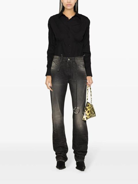 The Attico mid-rise tapered-leg jeans - Grey - zdjęcie produktu nr 2