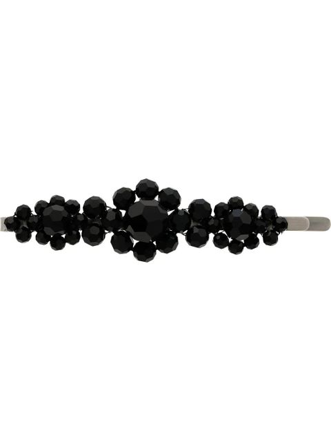 Simone Rocha black large floral bead embellished hair clip - zdjęcie produktu nr 1
