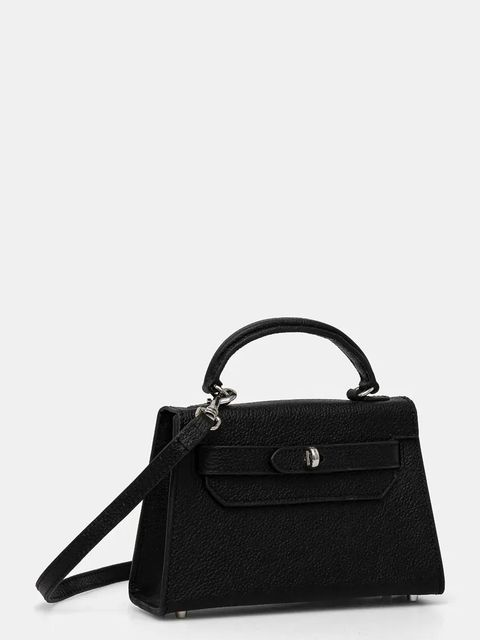 Silvian Heach torebka skórzana SANITA kolor czarny RCP25016BO - zdjęcie produktu nr 2