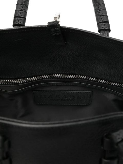 Casadei embossed-logo leather tote bag - Black