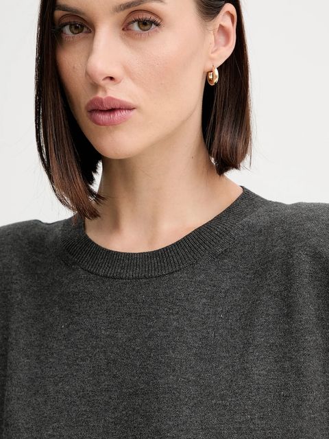 Twinset kamizelka damski kolor szary lekki 252TF3031