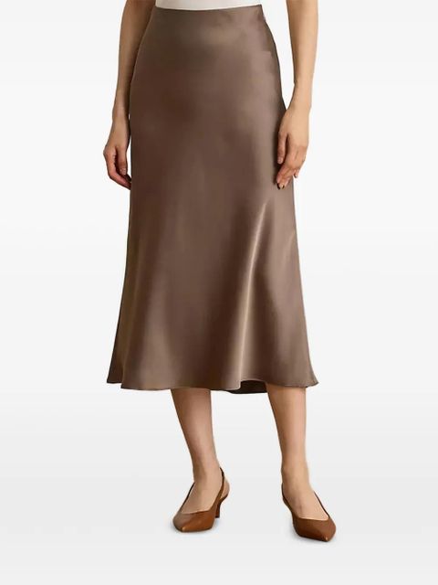 Lauren Ralph Lauren satin midi skirt - Brown - zdjęcie produktu nr 1