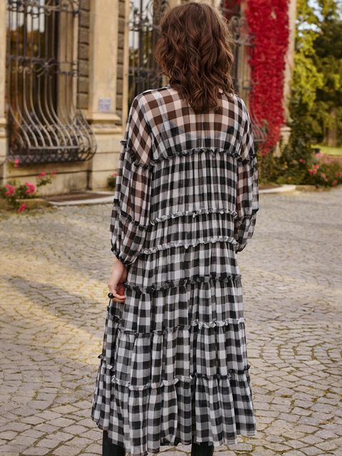 BY CABO - Sukienka w kratę BRIGITTE - zdjęcie produktu nr 1