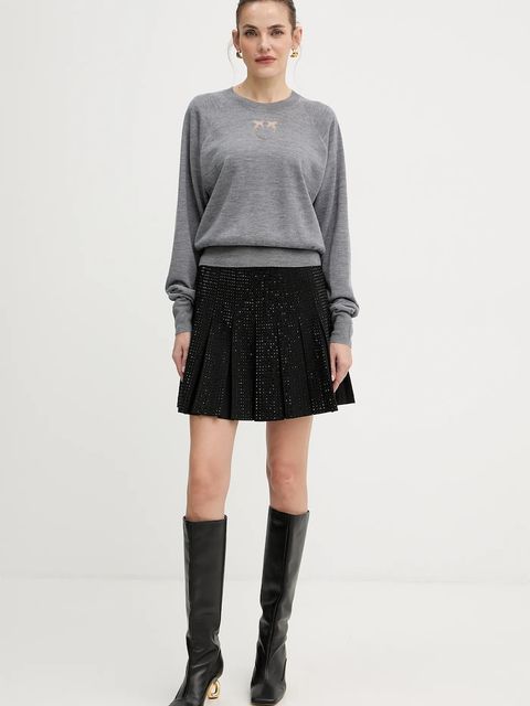 Pinko spódnica kolor czarny mini ołówkowa 105926 A287