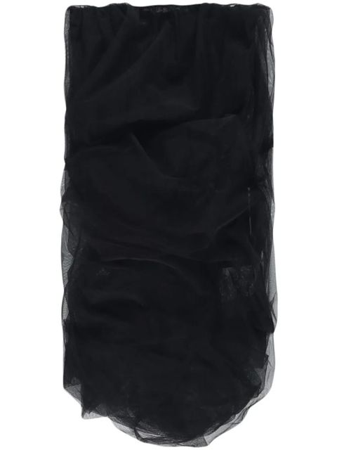 The Attico Eita semi-sheer minidress - Black - zdjęcie produktu nr 1
