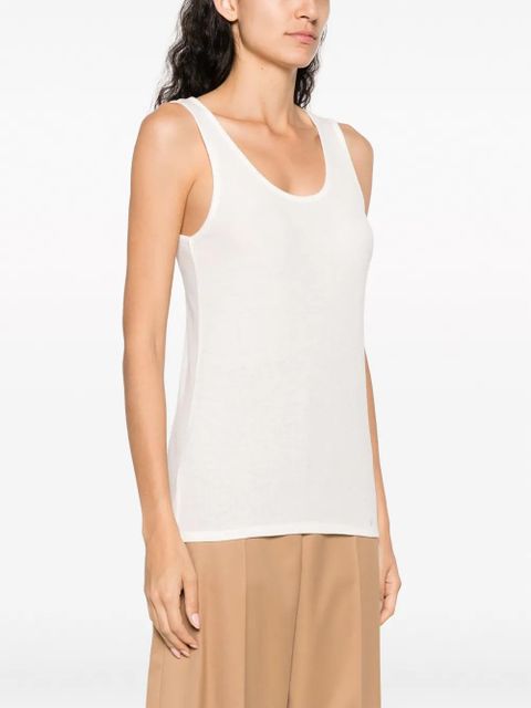 LouLou de Saison scoop-neck ribbed tank top - White - zdjęcie produktu nr 2