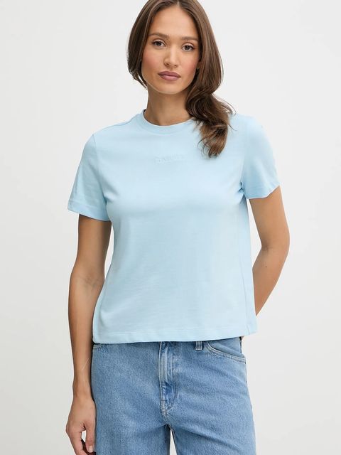 Calvin Klein t-shirt bawełniany damski kolor niebieski LV044C905G - zdjęcie produktu nr 1