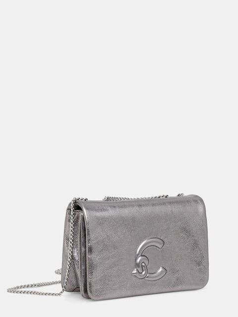 Coccinelle torebka skórzana DULSE kolor srebrny E5.SS5.52.01.01 - zdjęcie produktu nr 2