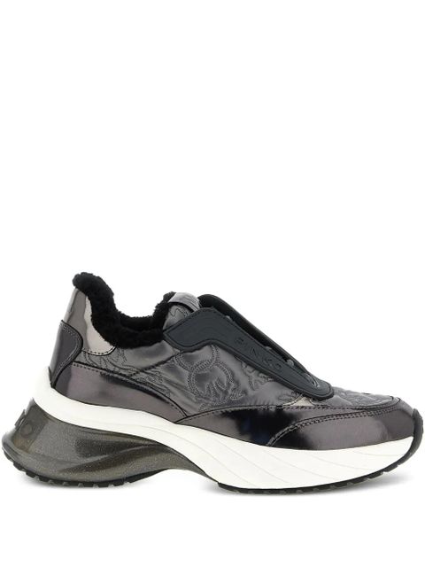 PINKO Ariel 19 quilted logo-detail sneakers - Grey - zdjęcie produktu nr 1