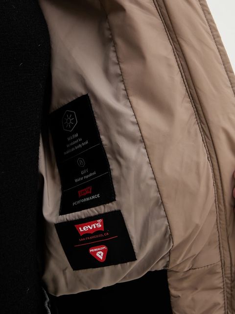 Levi's kurtka kolor beżowy zimowa 003FW