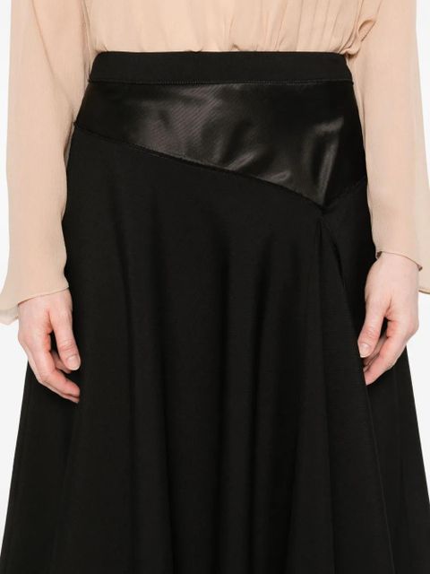 Marni satin-panel midi skirt - Black