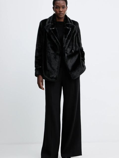 Twinset płaszcz kolor czarny 252TT2154