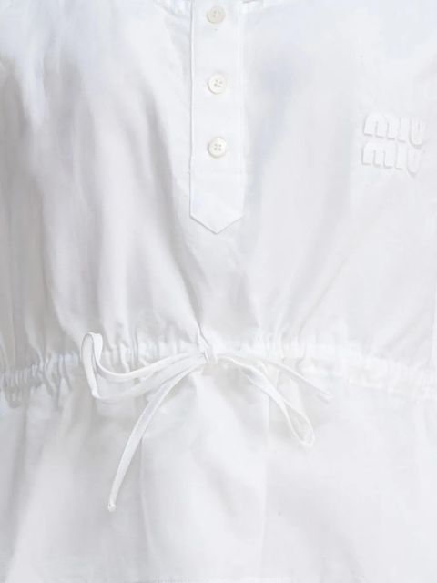 Miu Miu drawstring top - White