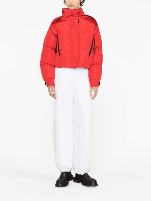 Moncler high-waist straight-leg trousers - White