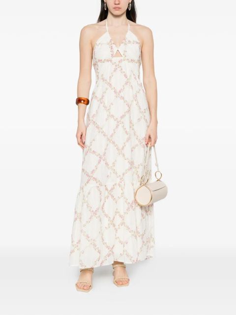 TWINSET floral halterneck maxi dress - White - zdjęcie produktu nr 2