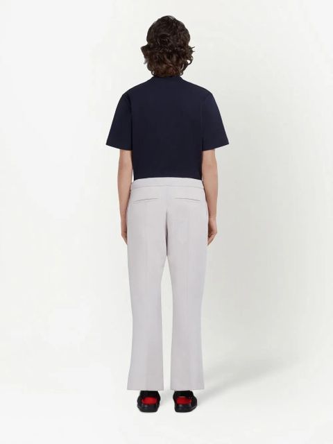 Marni straight-leg kick-flare trousers - White