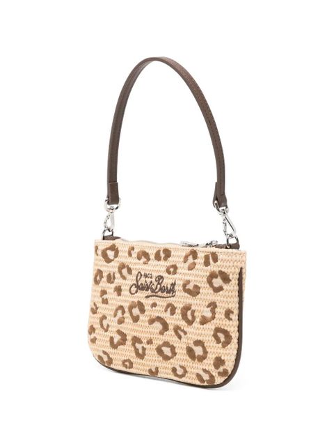 MC2 Saint Barth mini leopard-print embroidered tote bag - Neutrals