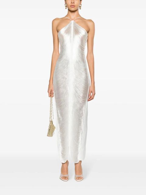 Cult Gaia Renata halterneck fringed gown - White - zdjęcie produktu nr 2