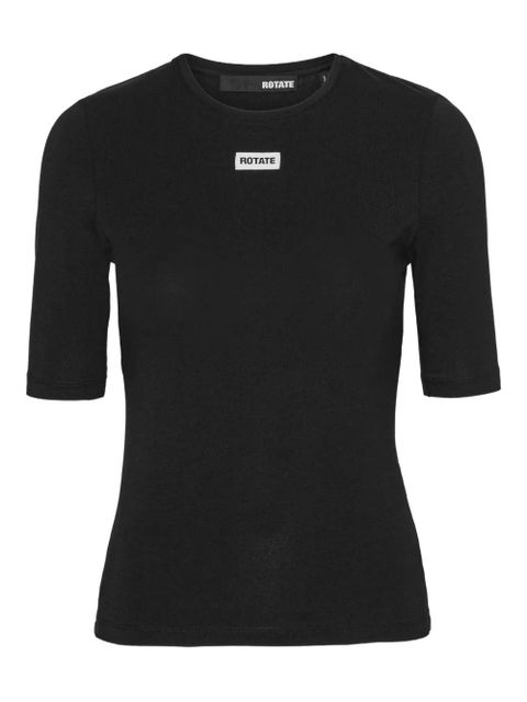 ROTATE BIRGER CHRISTENSEN logo-detail short-sleeve T-shirt - Black - zdjęcie produktu nr 1