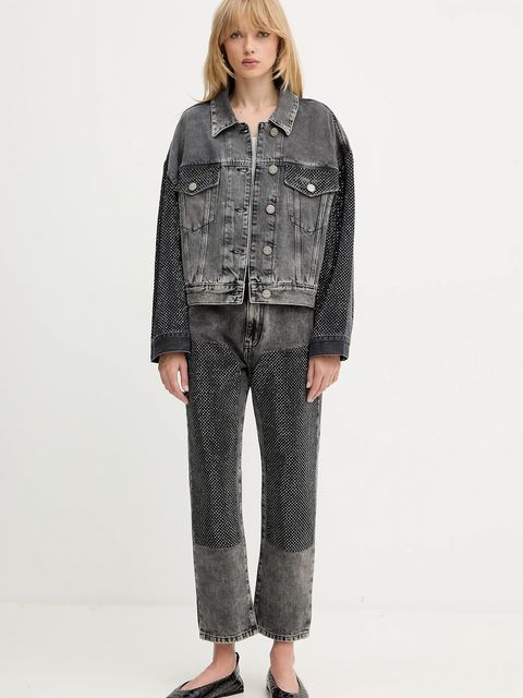 Pinko jeansy bawełniane damskie high waist 104635 A2W4