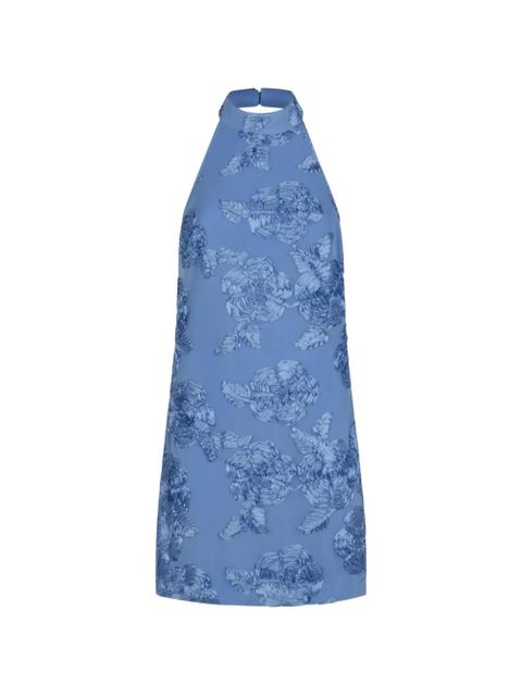 ROTATE BIRGER CHRISTENSEN halterneck floral mini dress - Blue - zdjęcie produktu nr 1