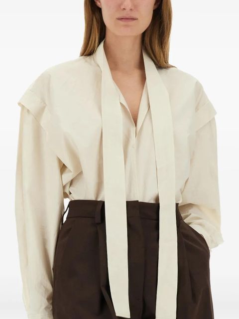 LEMAIRE Ascot blouse - Neutrals
