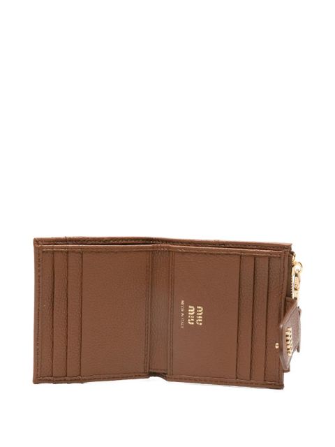 Miu Miu logo-detail wallet - Brown
