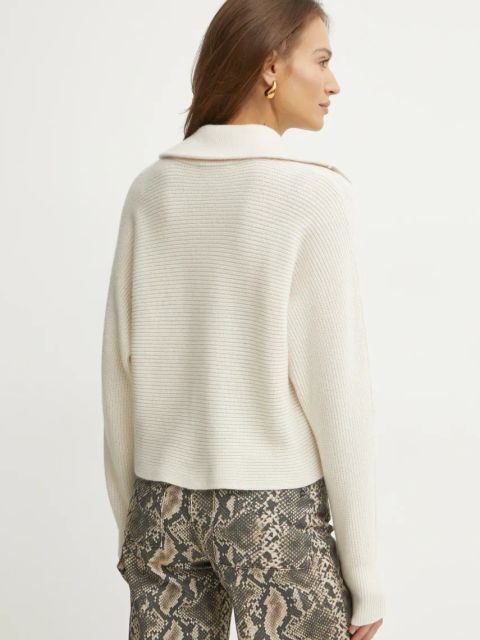 MAX&Co. sweter wełniany damski kolor beżowy 2516361021200