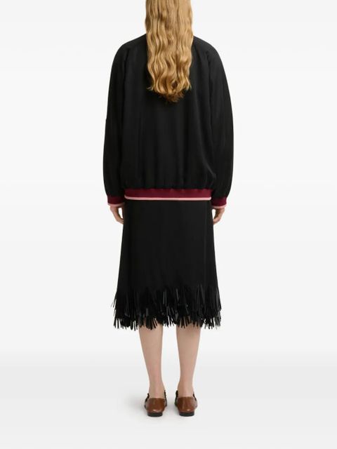 Marni sequin flower bomber jacket - Black