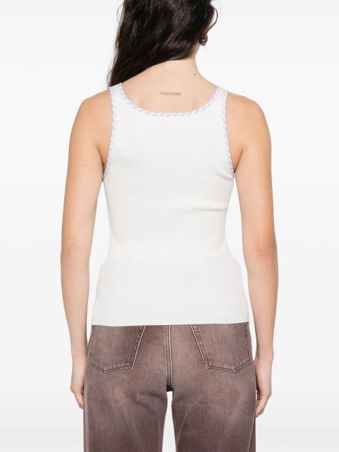 SANDRO striped knitted top - White