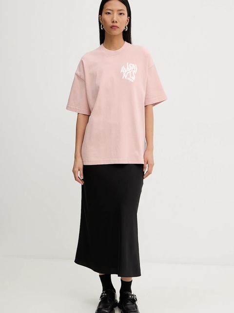 AllSaints t-shirt bawełniany damski kolor różowy W181JD - zdjęcie produktu nr 2