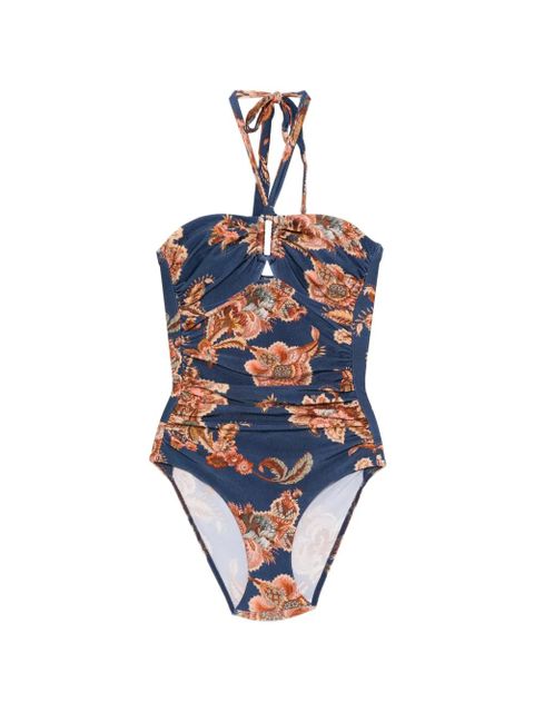 ZIMMERMANN Aster Wide Link 1PC floral-print swimsuit - Blue - zdjęcie produktu nr 1