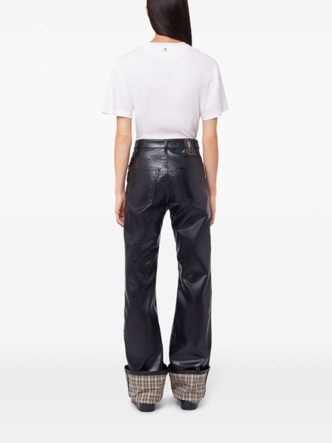 Rabanne faux-leather flared trousers - Black