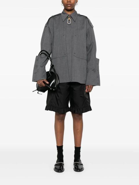 Jil Sander maxi-cuff shirt - Grey - zdjęcie produktu nr 2