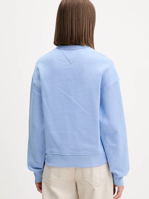 Tommy Jeans bluza bawełniana damska kolor niebieski z aplikacją DW0DW17325 - zdjęcie produktu nr 2