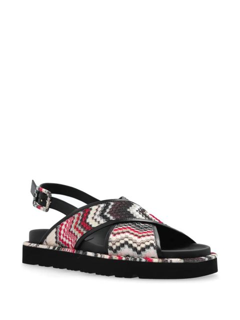 Missoni zigzag slingback sandals - Black