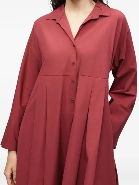 Weekend Max Mara pleated long-sleeve dress - Red