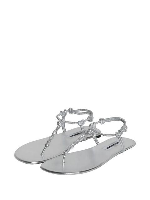 Jil Sander knot-strap flat sandals - Grey