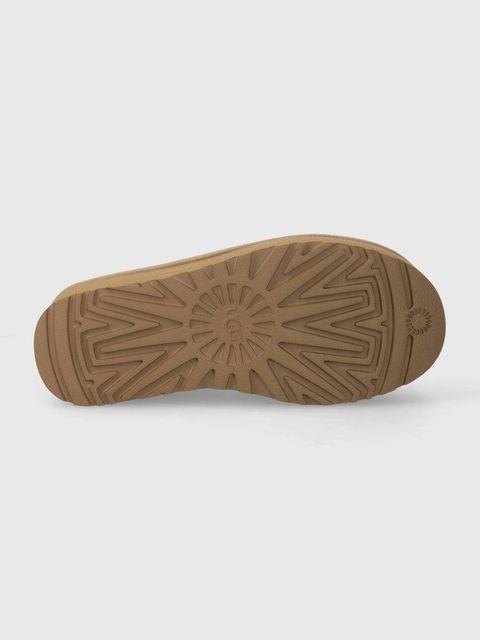UGG śniegowce zamszowe Classic Ultra Mini Platform kolor beżowy 1135092