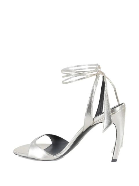 The Attico Ora leather sandals - Silver