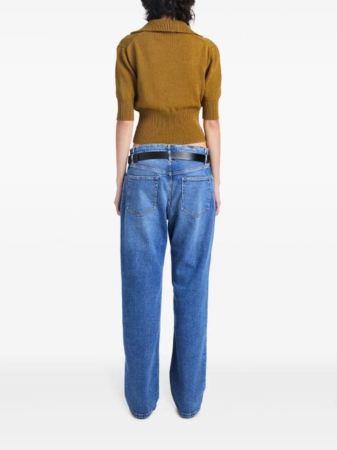 Proenza Schouler Reeve cotton-blend polo top - Neutrals